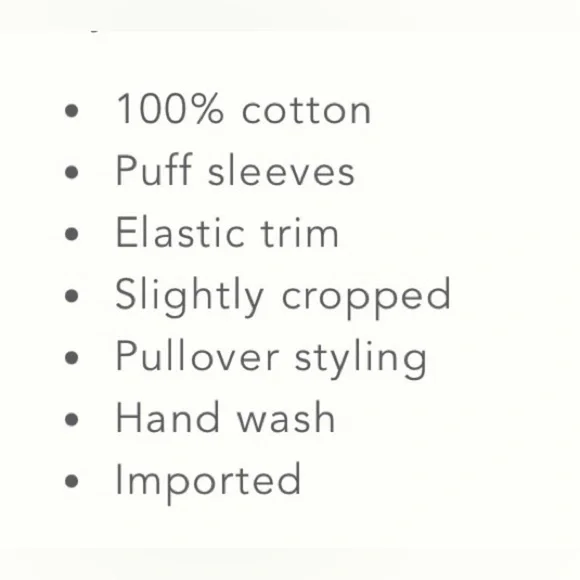 Pilcro Anthropologie Print Ruffle Puff Sleeve Crop black/white XXS top NWT - Picture 4 of 7